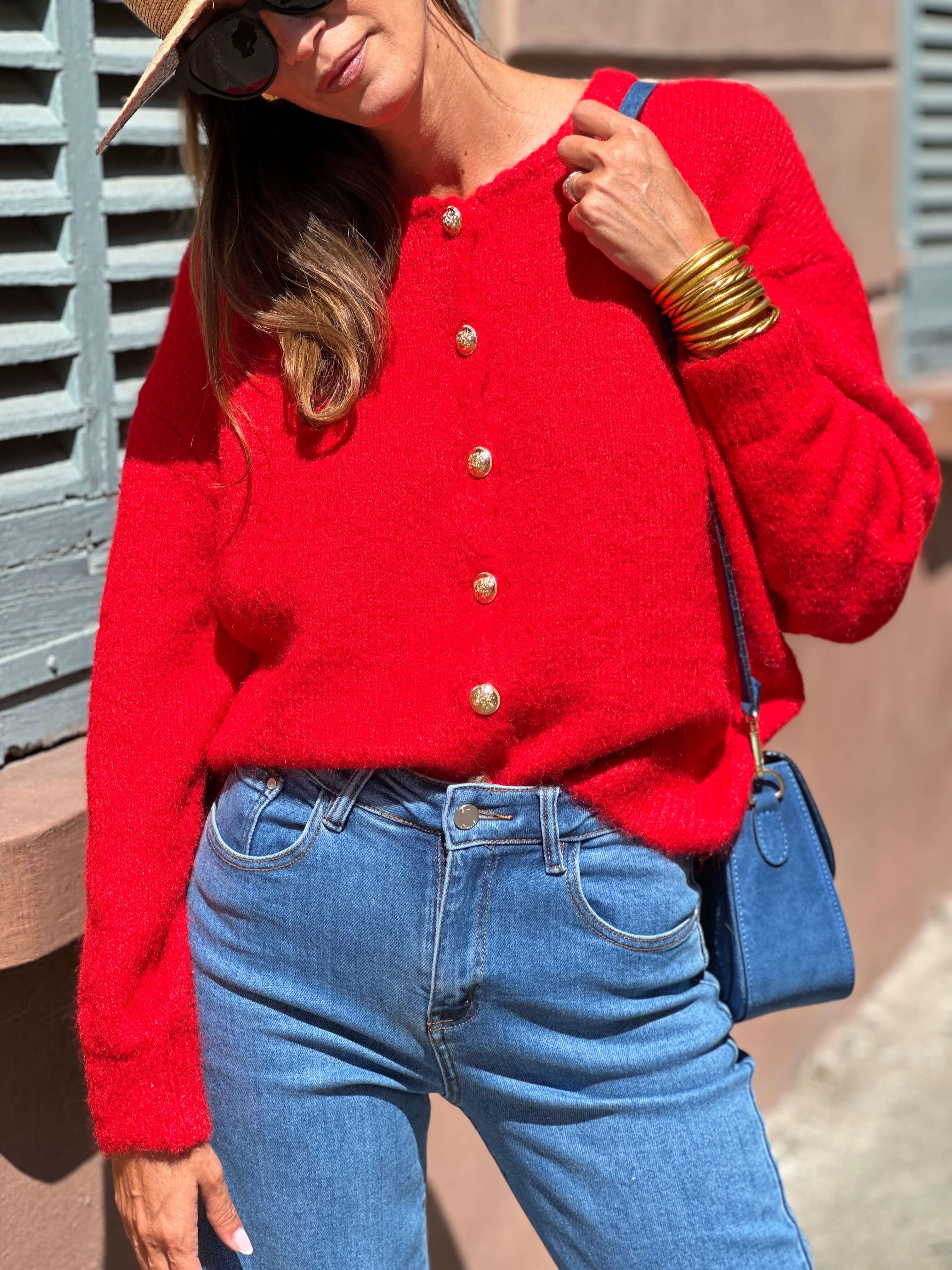 Cardigan Mia - Rouge - Image 4