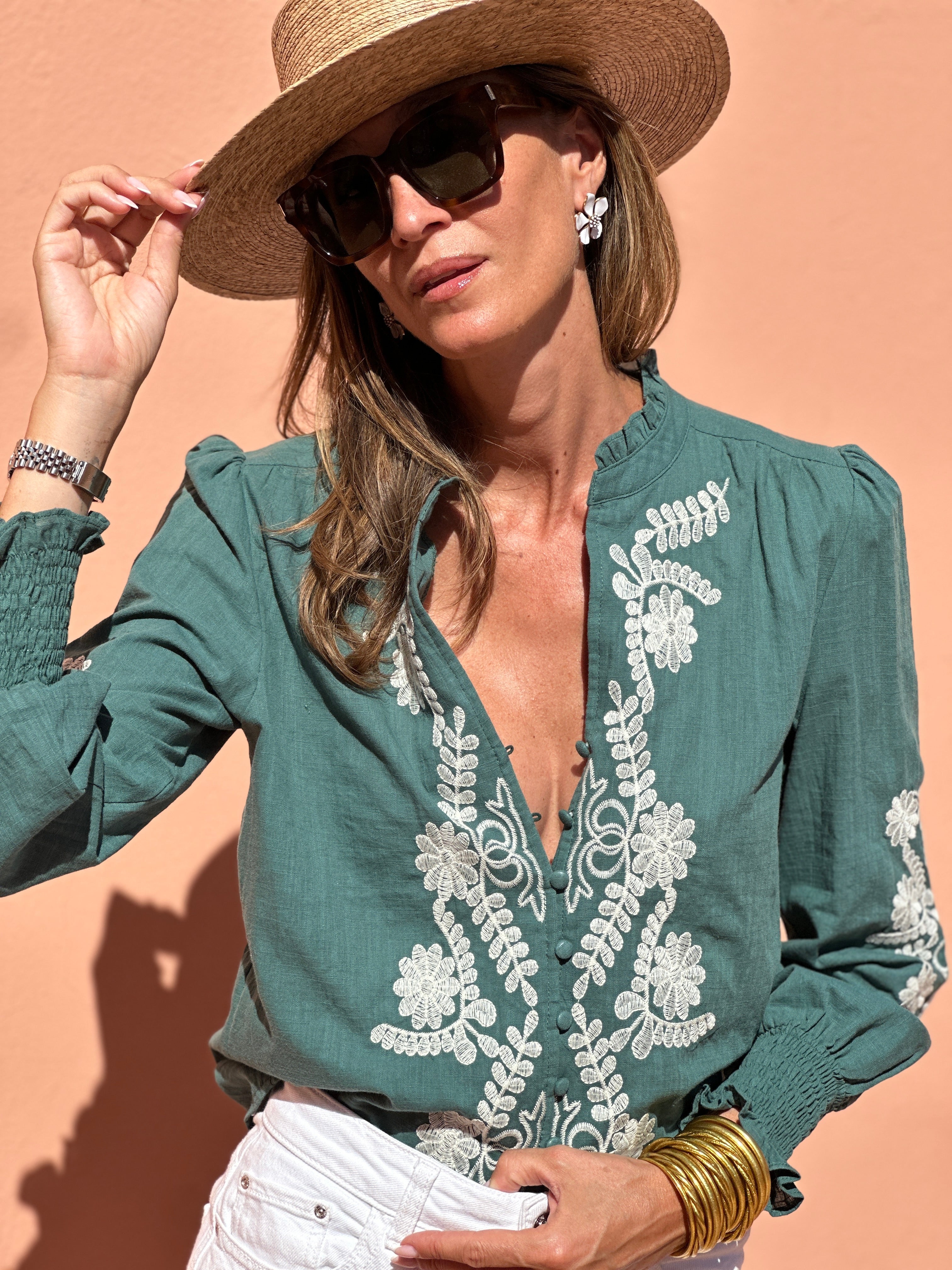 Chemisier Loïca - Vert - Image 3