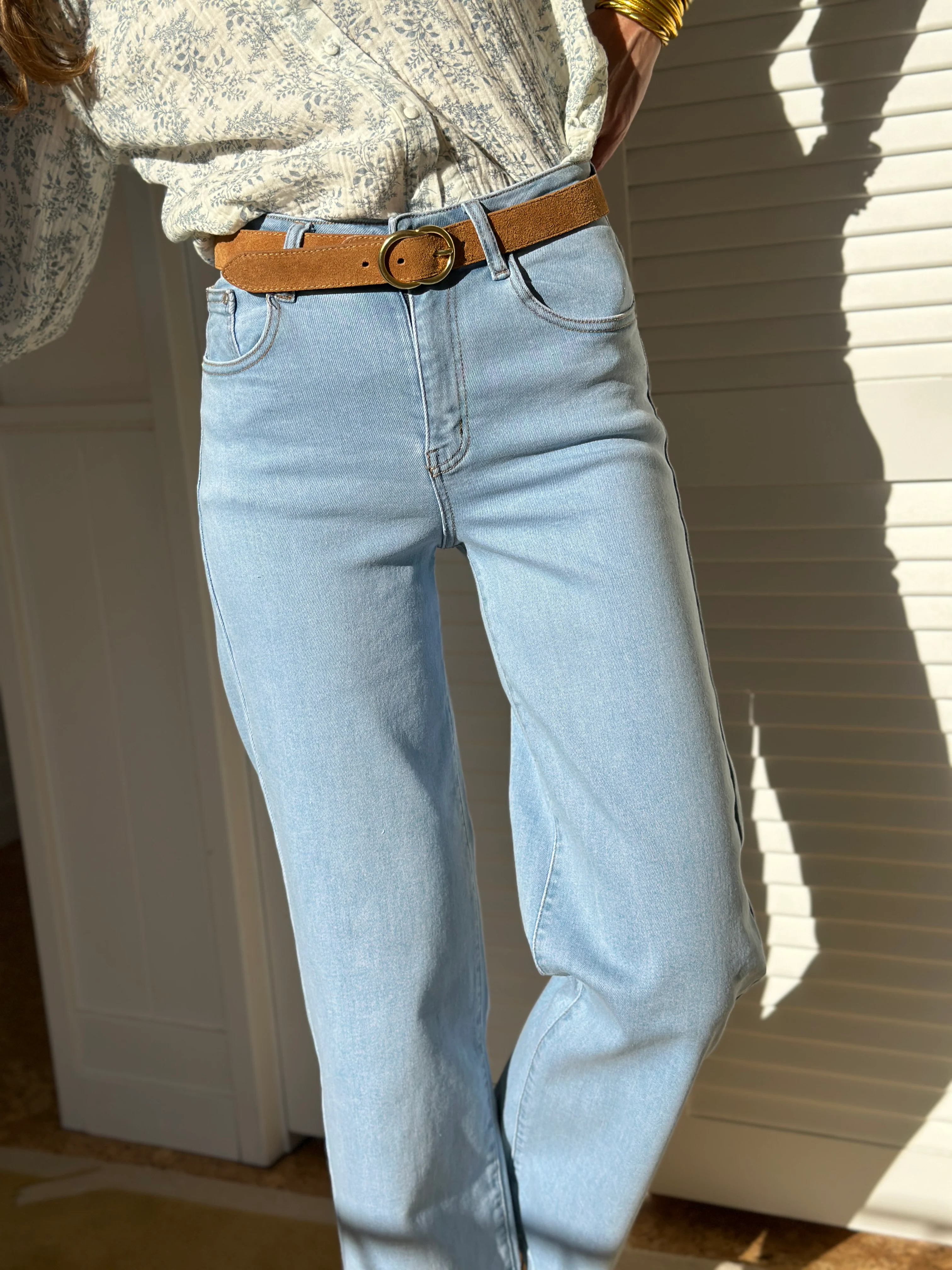Jeans Scarlett - Bleu Délavé & Cœur Rouge - Image 6