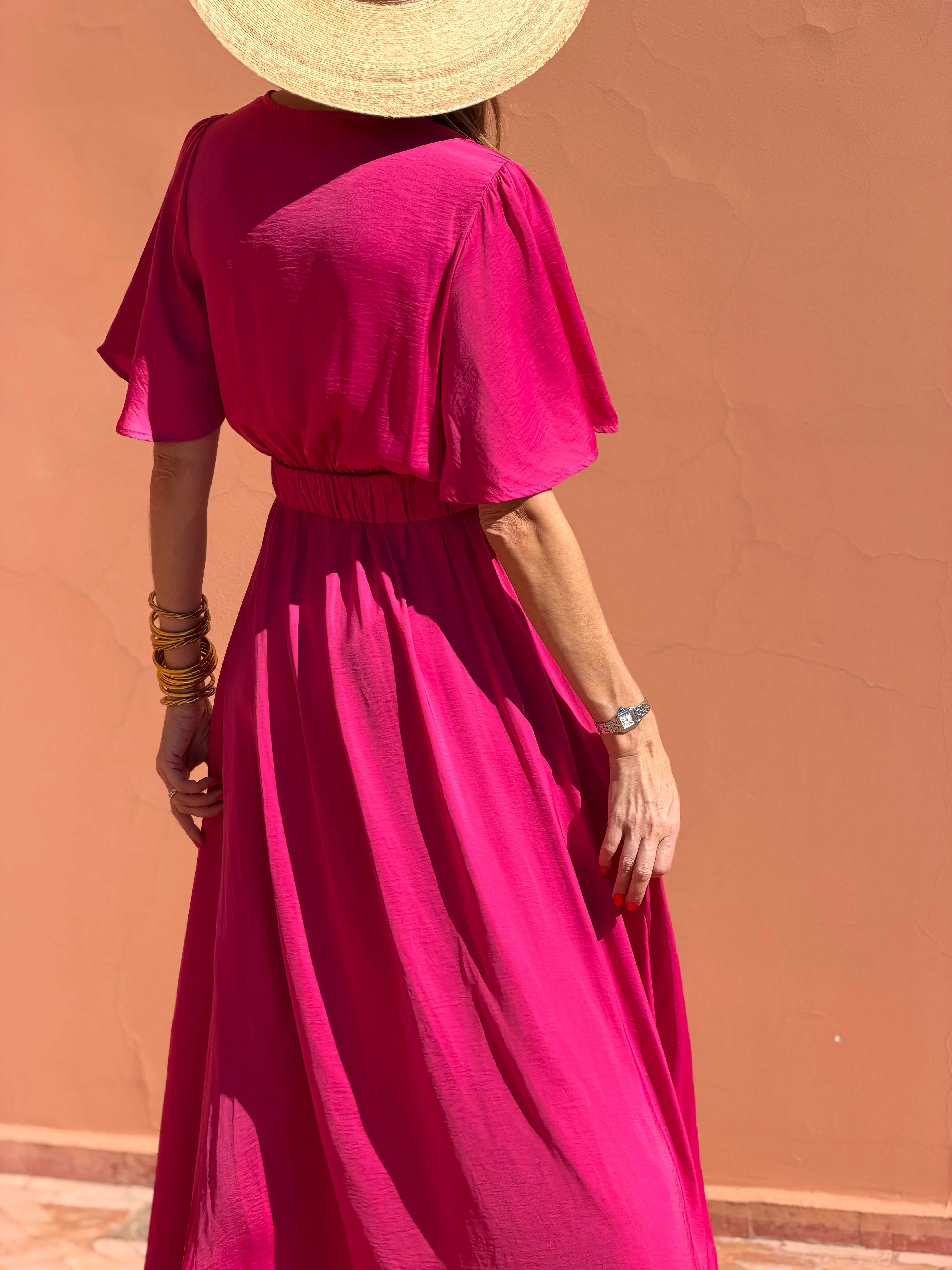 Robe Benedictine - Manches Courtes - Fuchsia - Image 6
